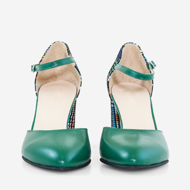 Pantofi Piele Verde Comod Style D59  - orice culoare