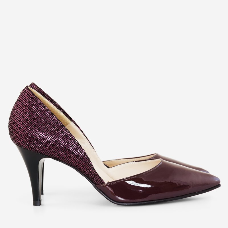 Pantofi Stiletto Piele Lacuita Bordo D60 - orice culoare