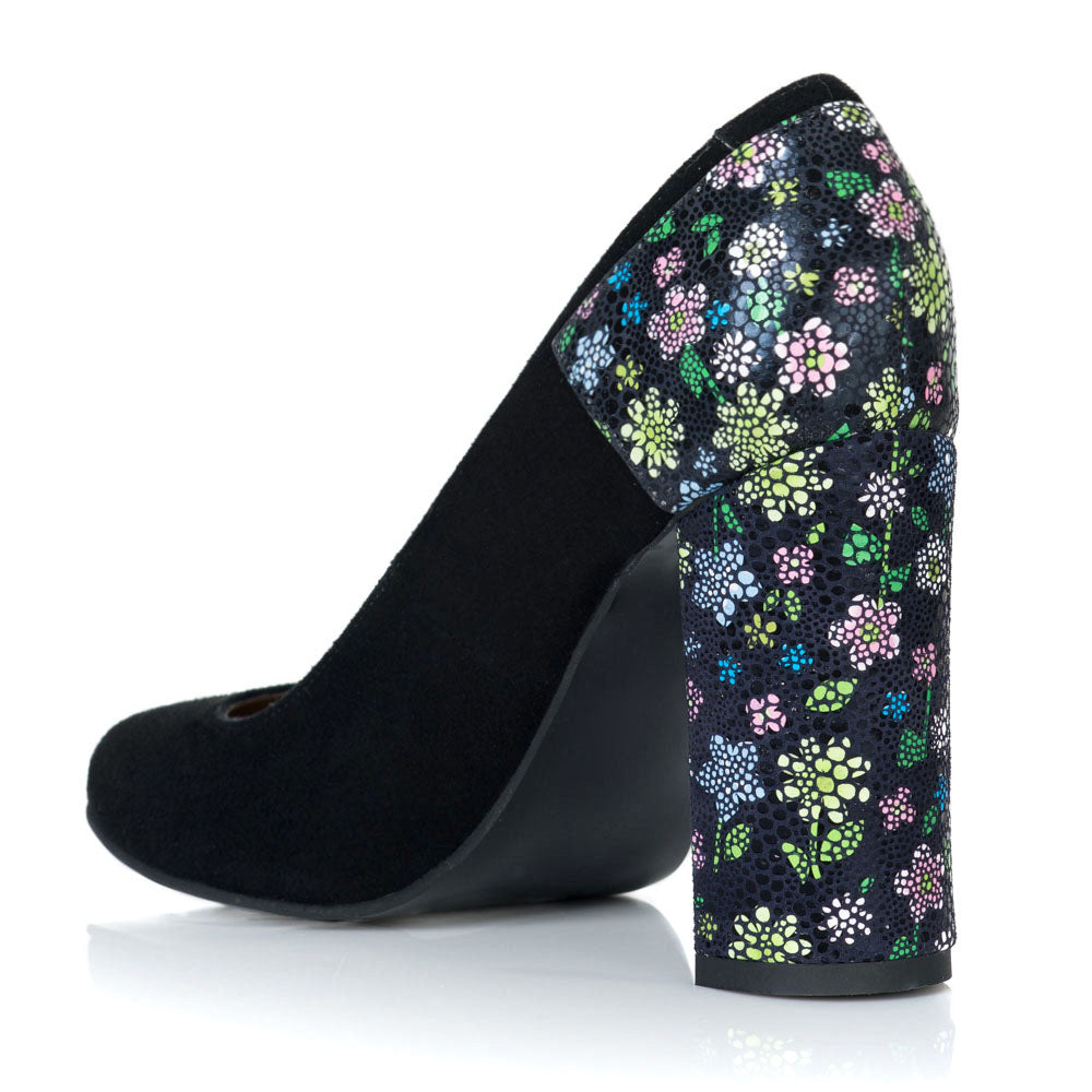 Pantofi Dama Piele Floral Boem T14 - Orice Culoare