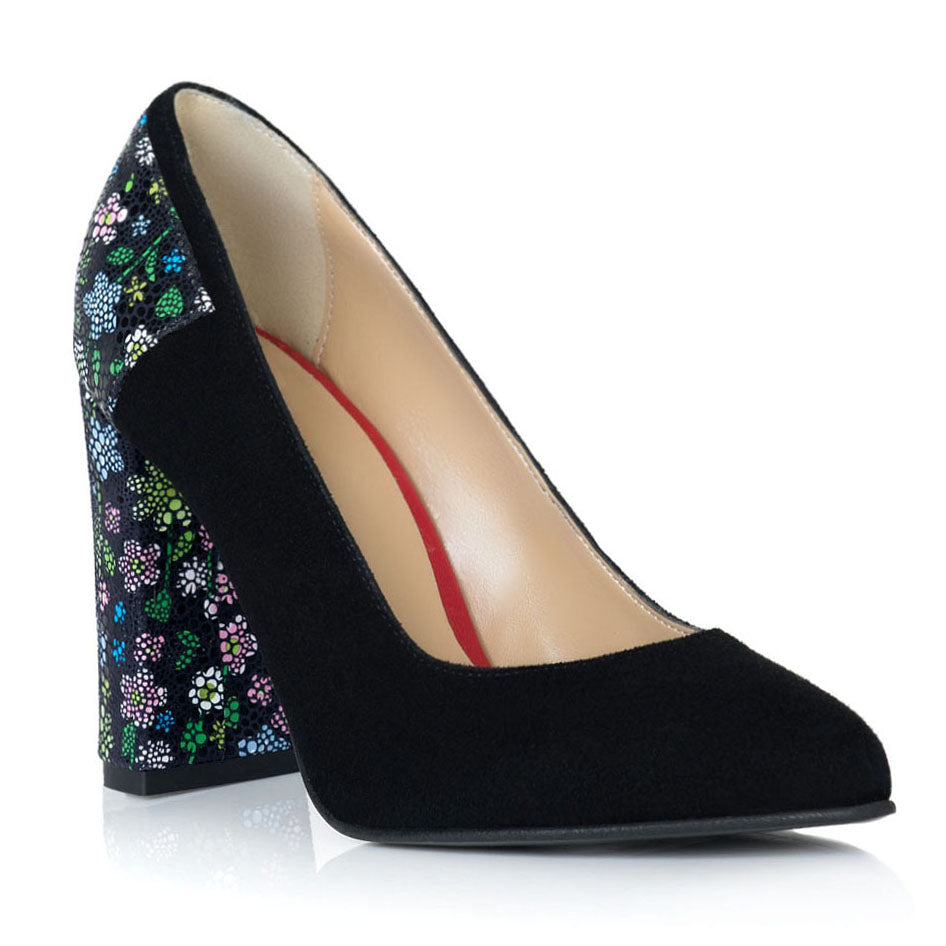 Pantofi Dama Piele Floral Boem T14 - Orice Culoare