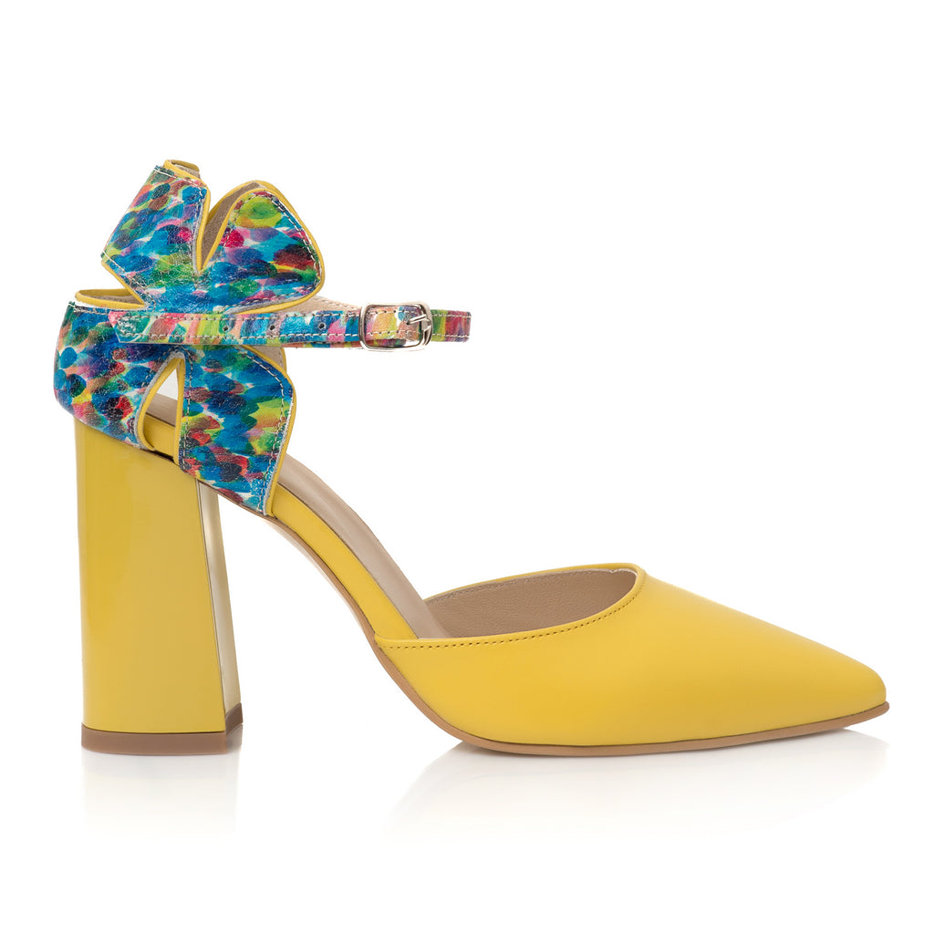 Pantofi Piele Verde/Multicolor Lady C40- orice culoare