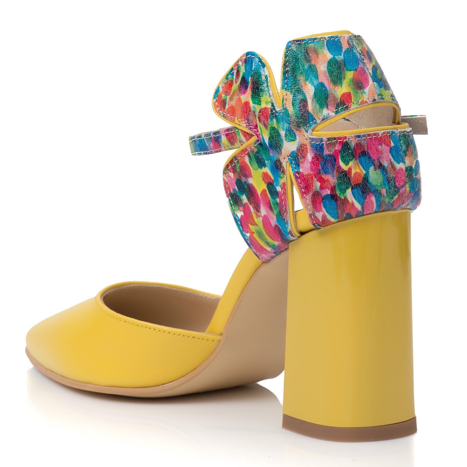 Pantofi Piele Verde/Multicolor Lady C40- orice culoare
