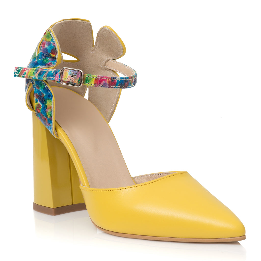 Pantofi Piele Verde/Multicolor Lady C40- orice culoare