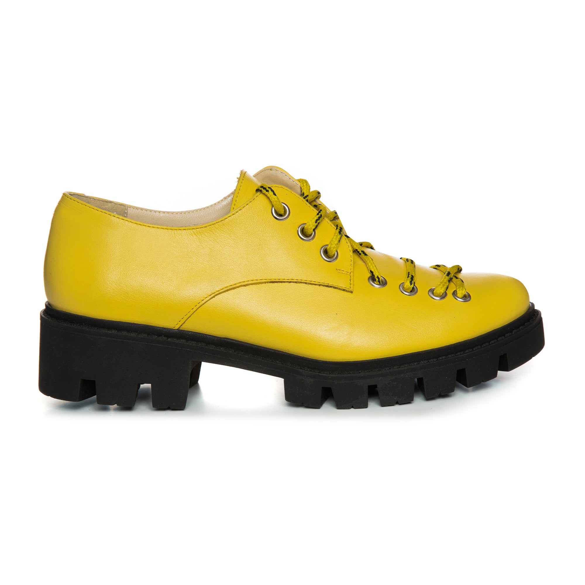 Pantofi Piele Galben Sara V11  - orice culoare