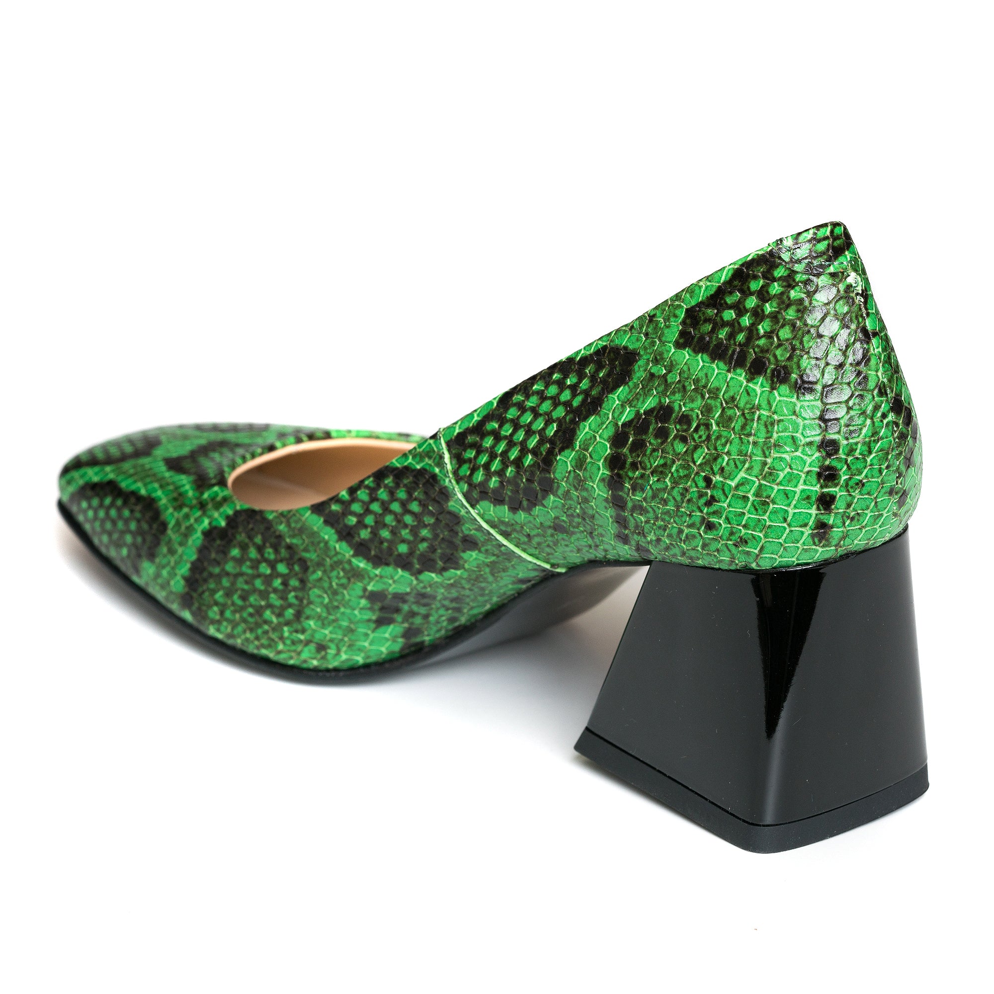 Pantofi Comod Piele Imprimeu Sarpe Verde - Orice Culoare - orice culoare