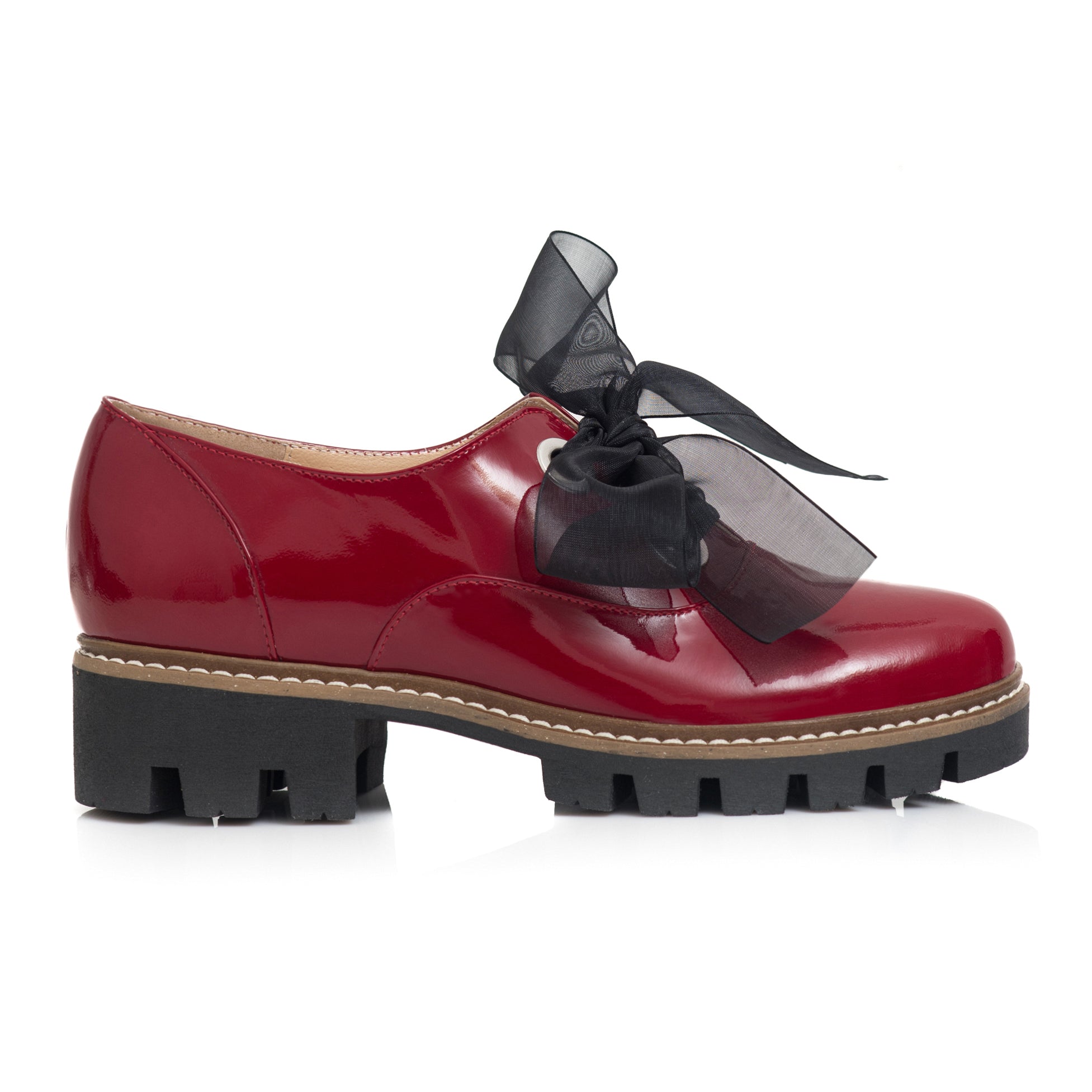 Pantofi Piele Lacuita Bordo Funda Alma C60  - orice culoare
