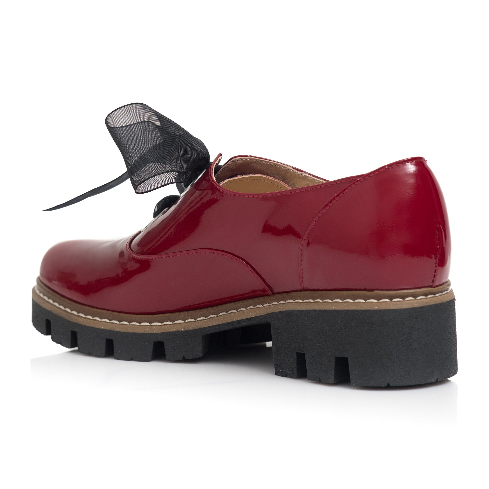 Pantofi Piele Lacuita Bordo Funda Alma C60  - orice culoare