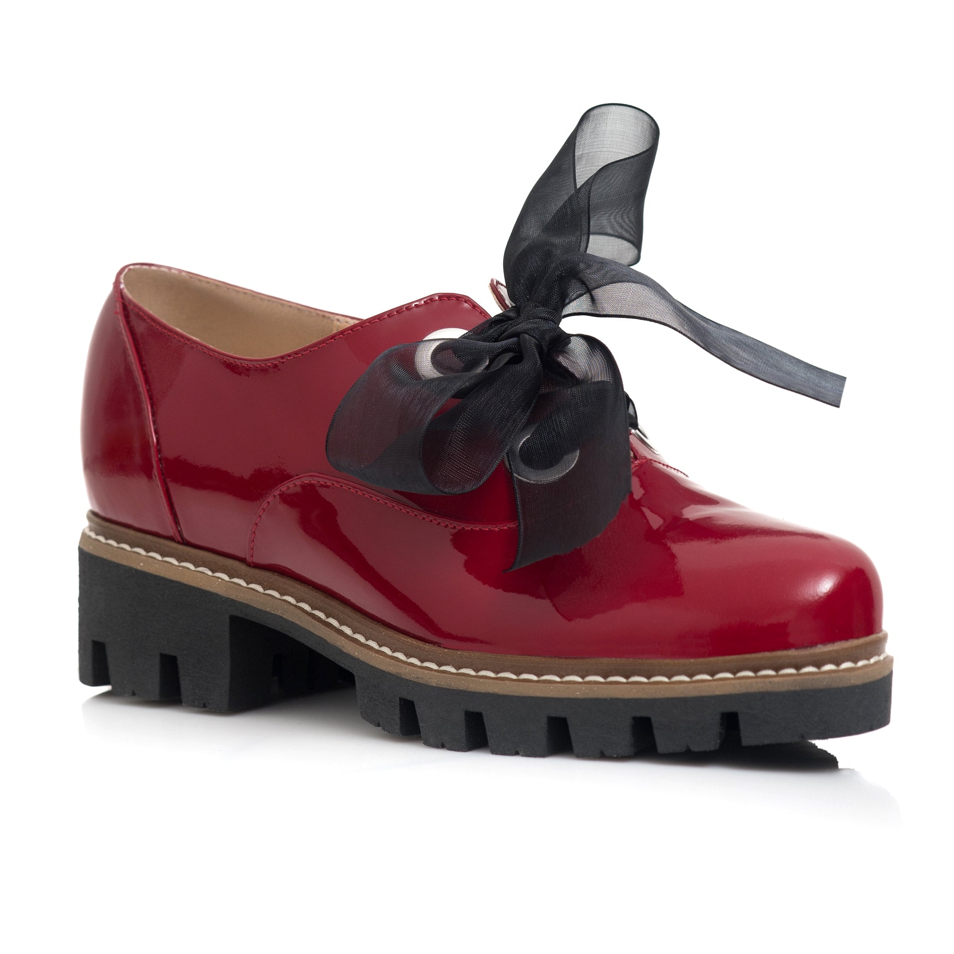 Pantofi Piele Lacuita Bordo Funda Alma C60  - orice culoare