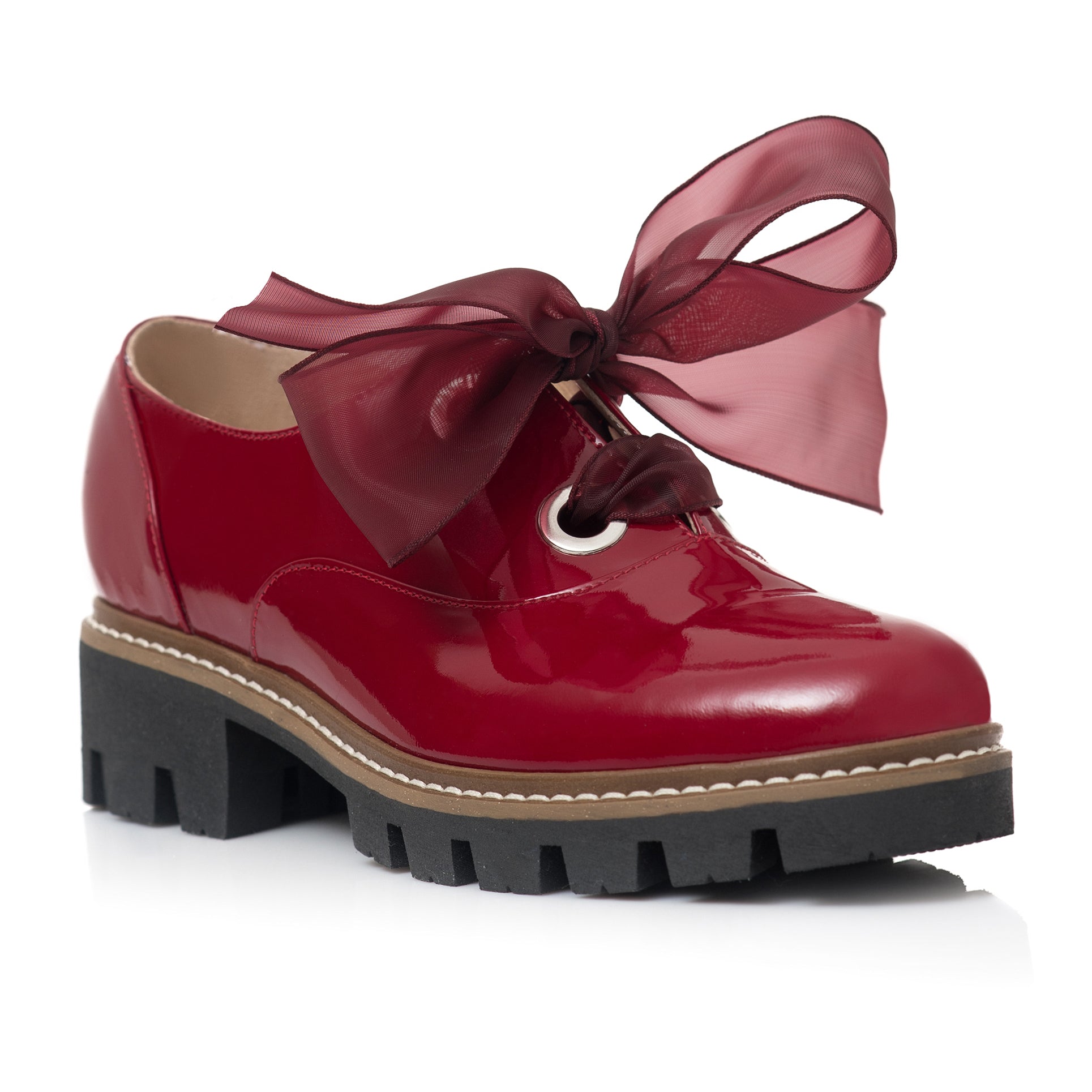 Pantofi Piele Lacuita Bordo Funda Alma C60  - orice culoare