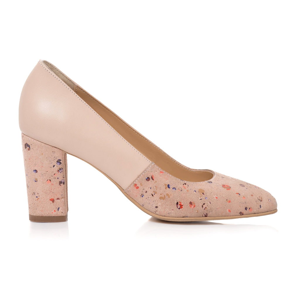 Pantofi Dama Piele Nude Roze Comod Amber T44 - Orice Culoare