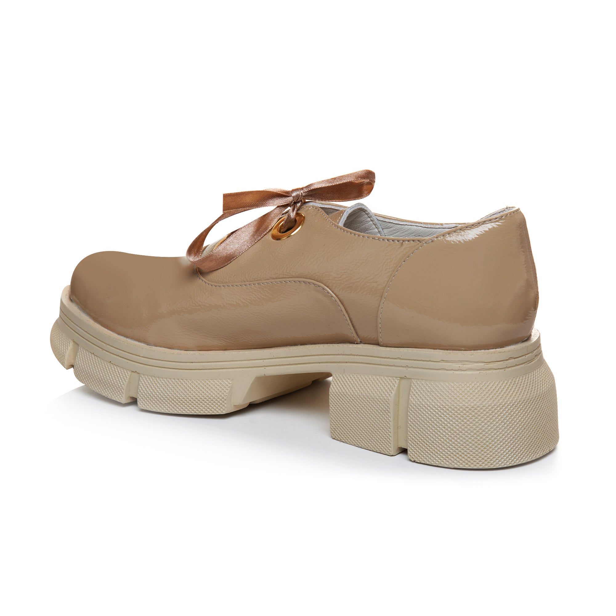 Pantofi Tip Oxford Talpa Inalta Piele Nude C101 - Orice Culoare