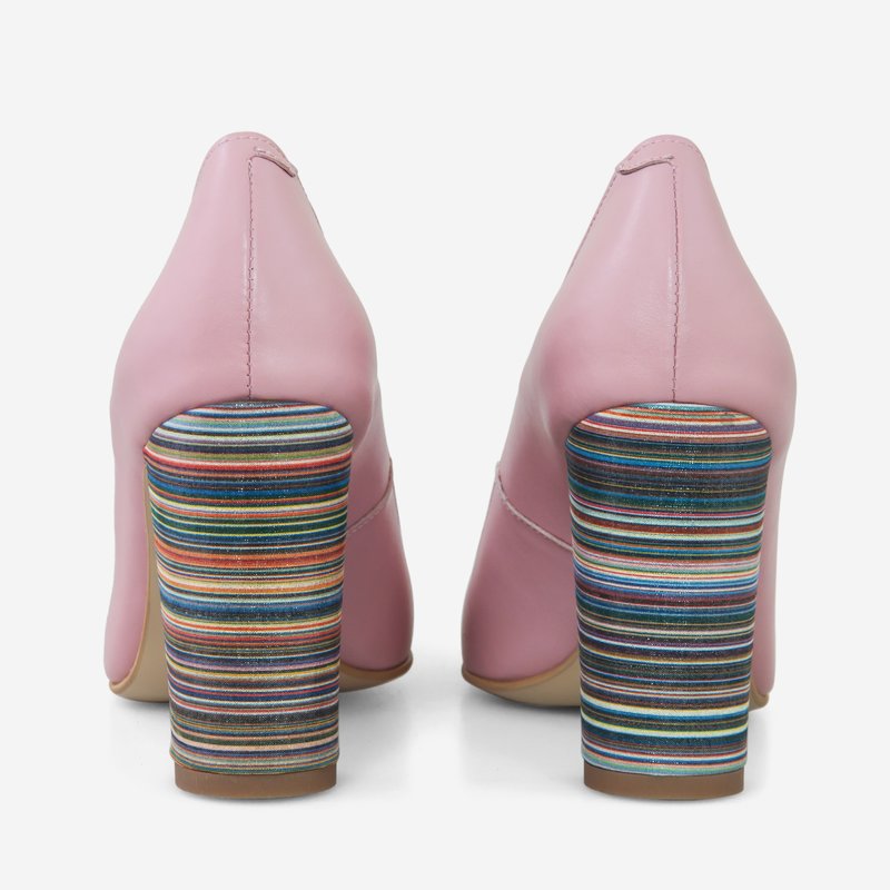 Pantofi Dama Piele Roz Prafuit Fabiola D12 - Orice Culoare