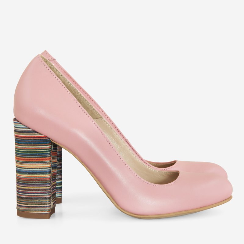 Pantofi Dama Piele Roz Prafuit Fabiola D12 - Orice Culoare
