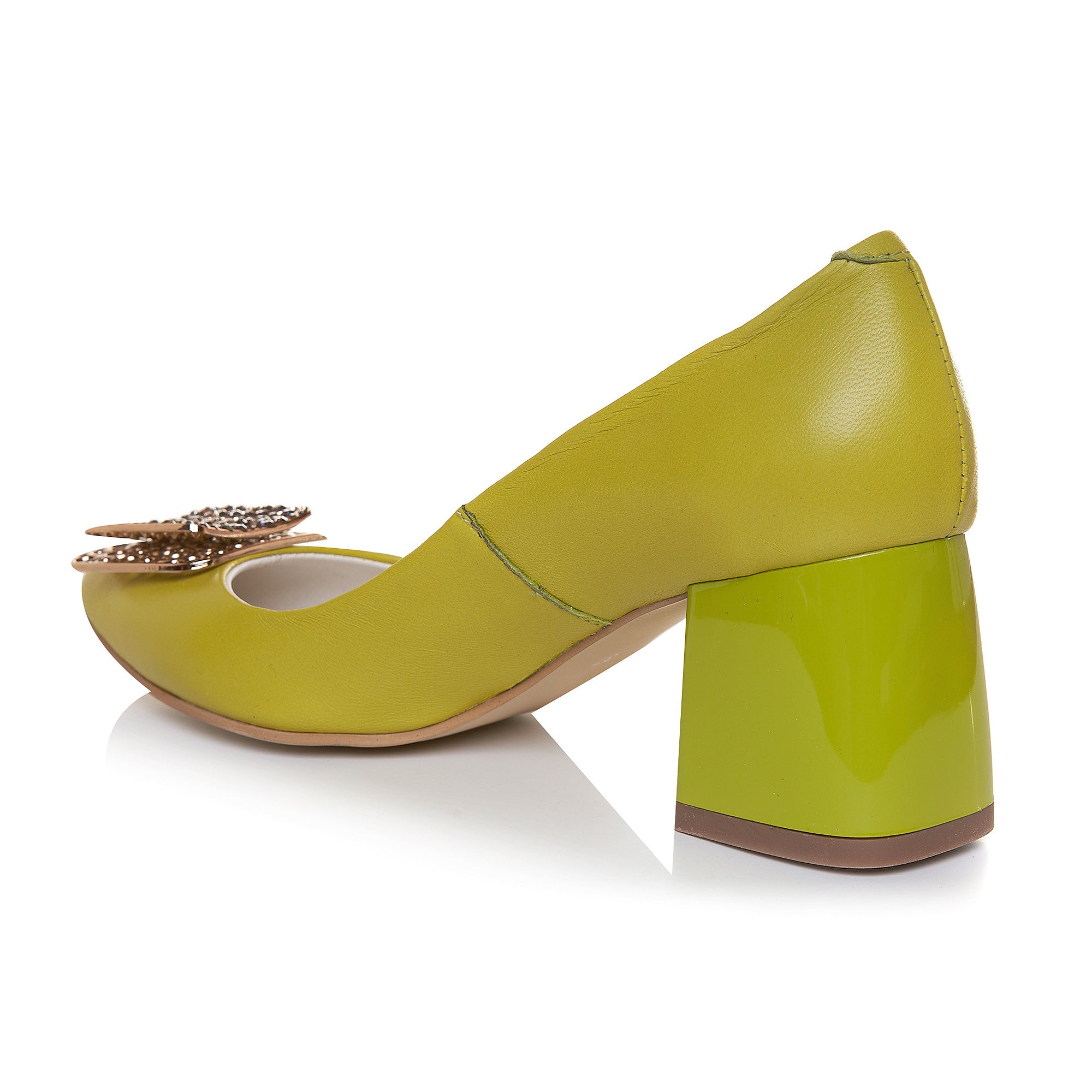 Pantof Piele Verde Brosa Mer C90 - orice culoare