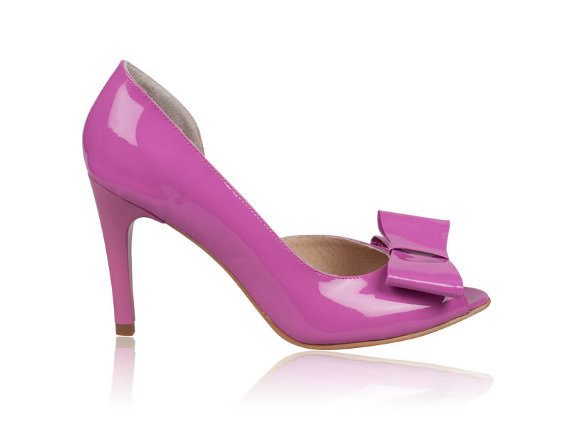 Pantofi Dama Piele lacuita Silky Lila - orice culoare