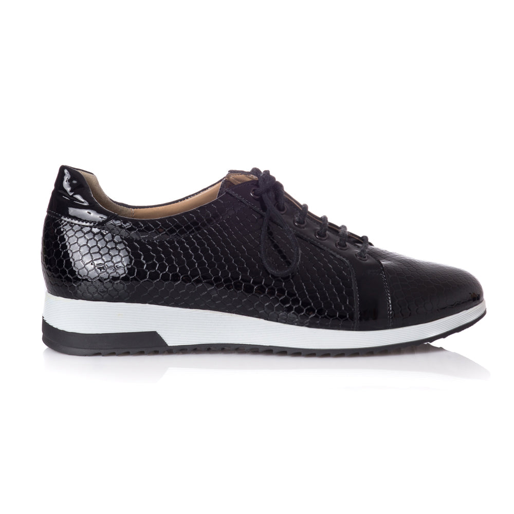 Pantofi Sport Piele Lacuita Negru T24 - orice culoare