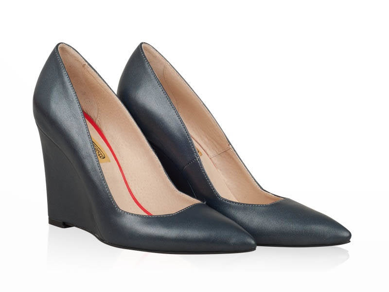 Pantofi Piele cu Platforma Negru N20 - orice culoare