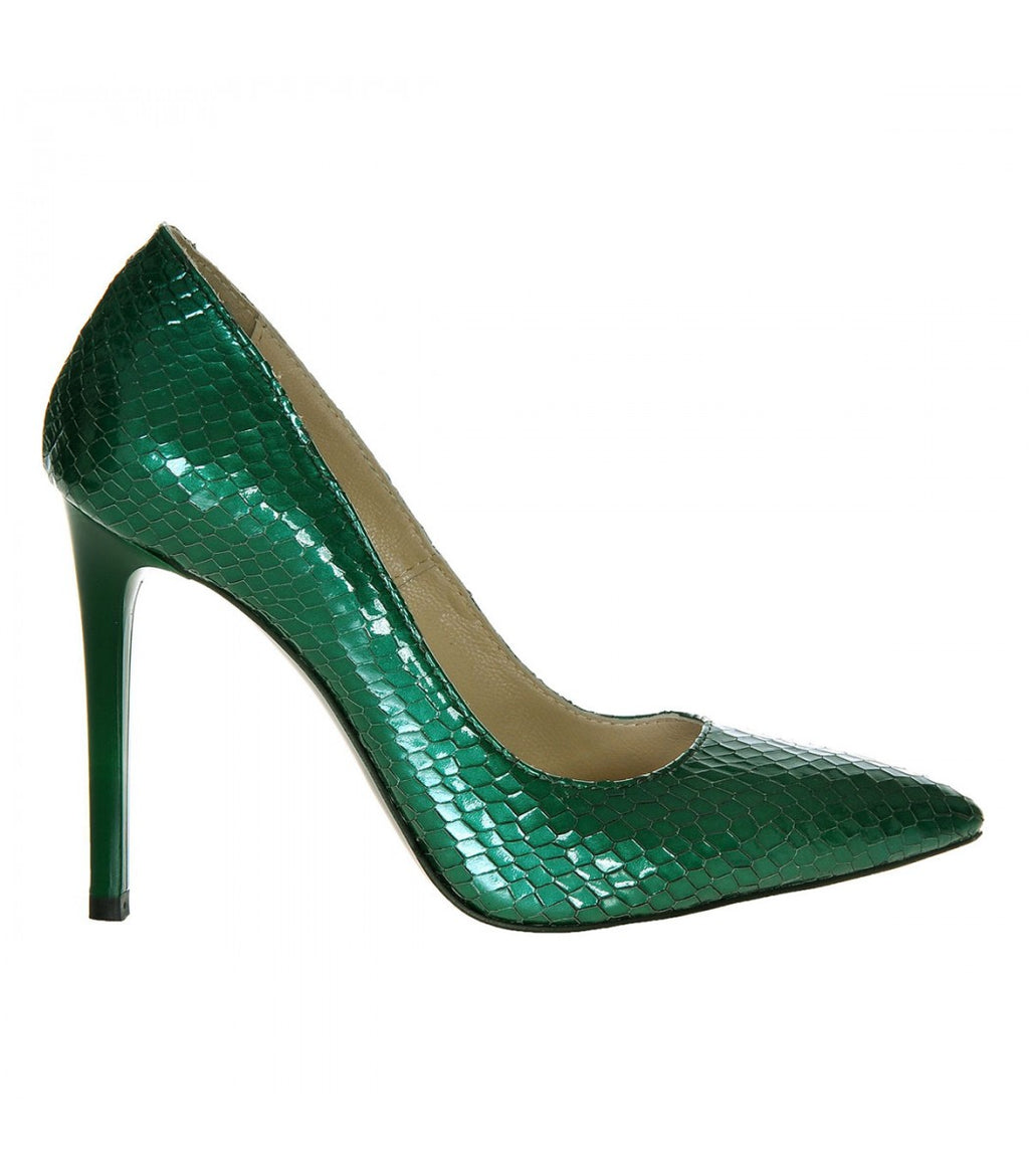 Pantofi Stiletto Piele Albastru Electric S10 - orice culoare