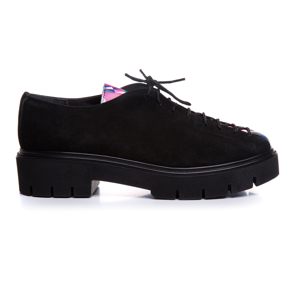 Pantofi Talpa Bocanc Piele Negru/Color  V70 - orice culoare