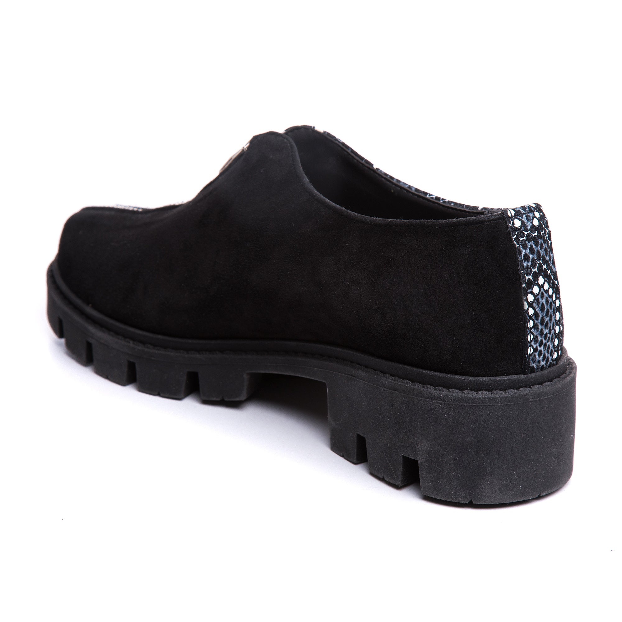 Pantofi Talpa Joasa Piele Imprimeu Sarpe Zipper V29 - orice culoare