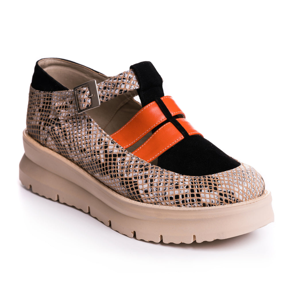 Pantofi Piele Talpa Inalta Color V48  - orice culoare