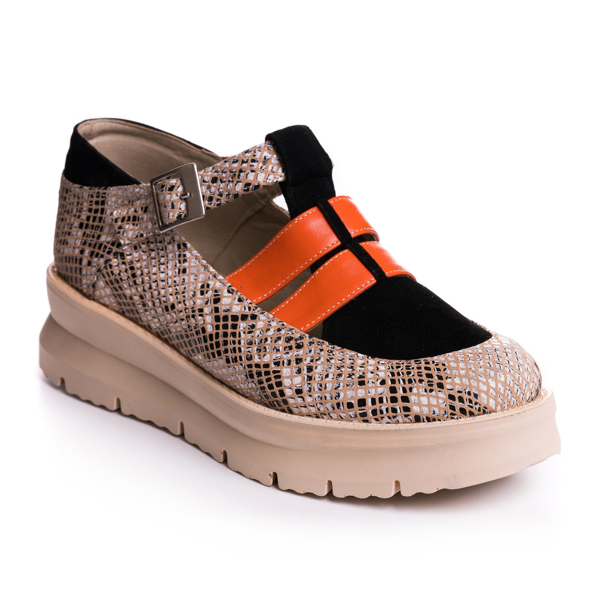 Pantofi Piele Talpa Inalta Color V48  - orice culoare