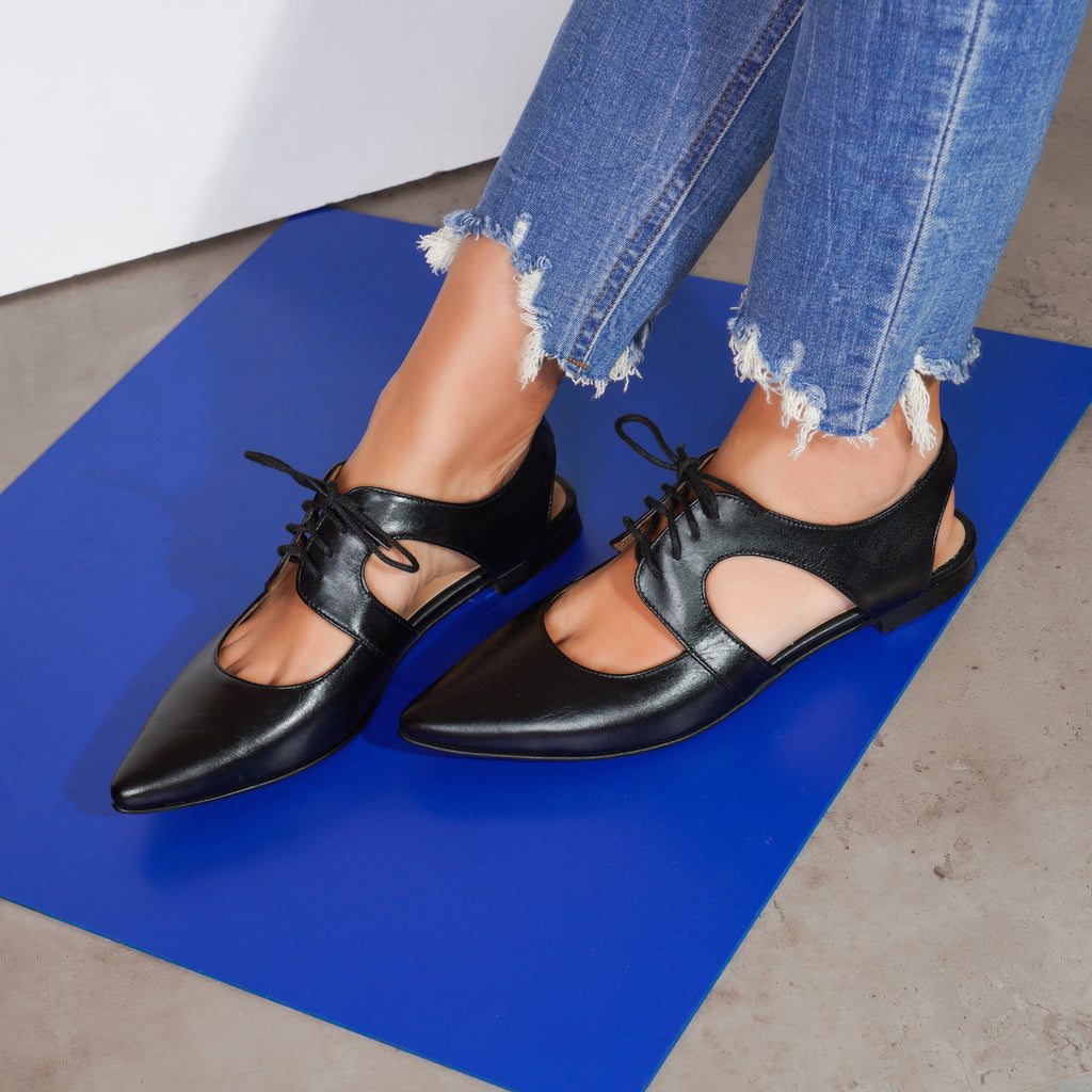 Pantofi talpa joasa piele naturala Chloe E14- orice culoare