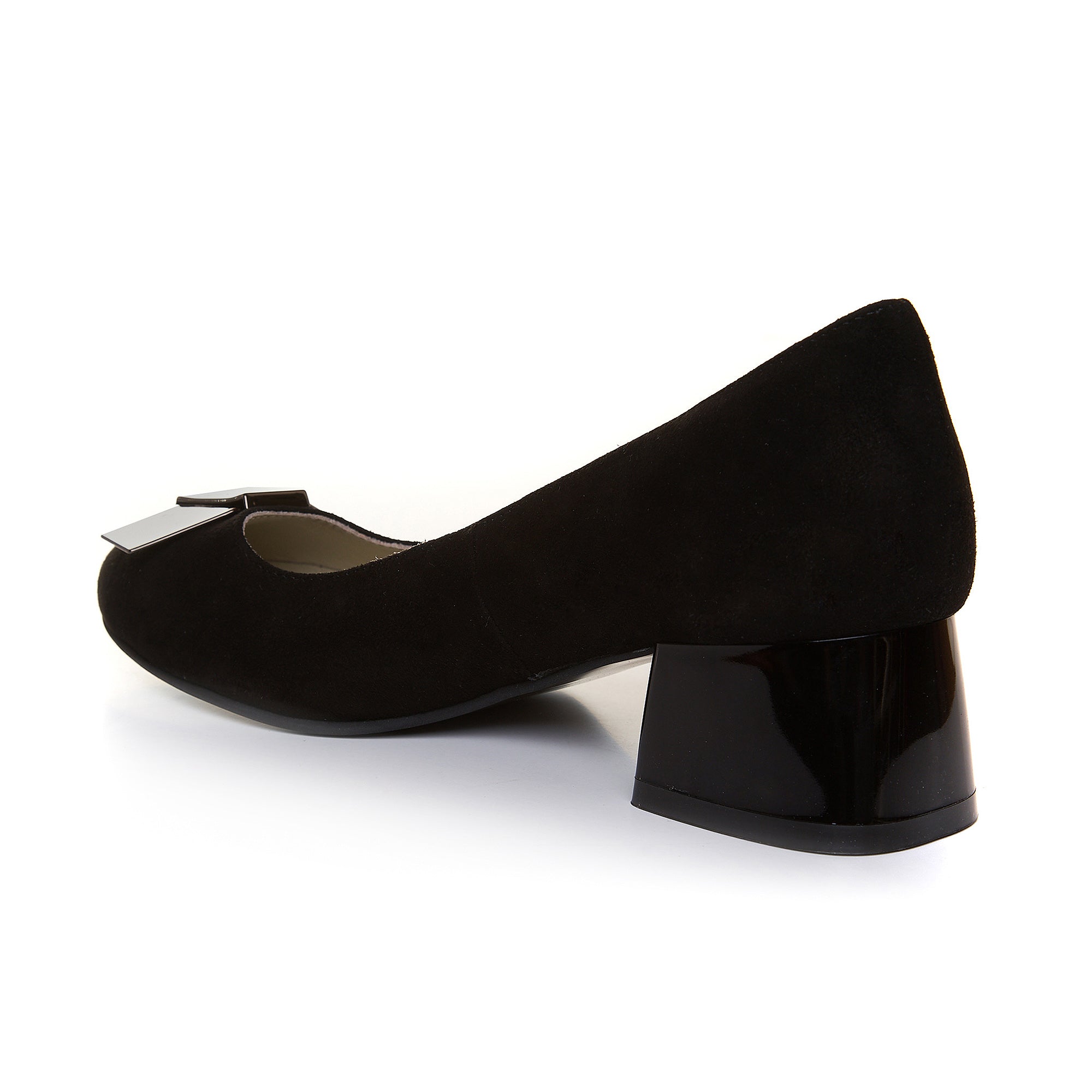 Pantof Piele Negru Toc Mic Accesriu Tip Funda T59 - orice culoare