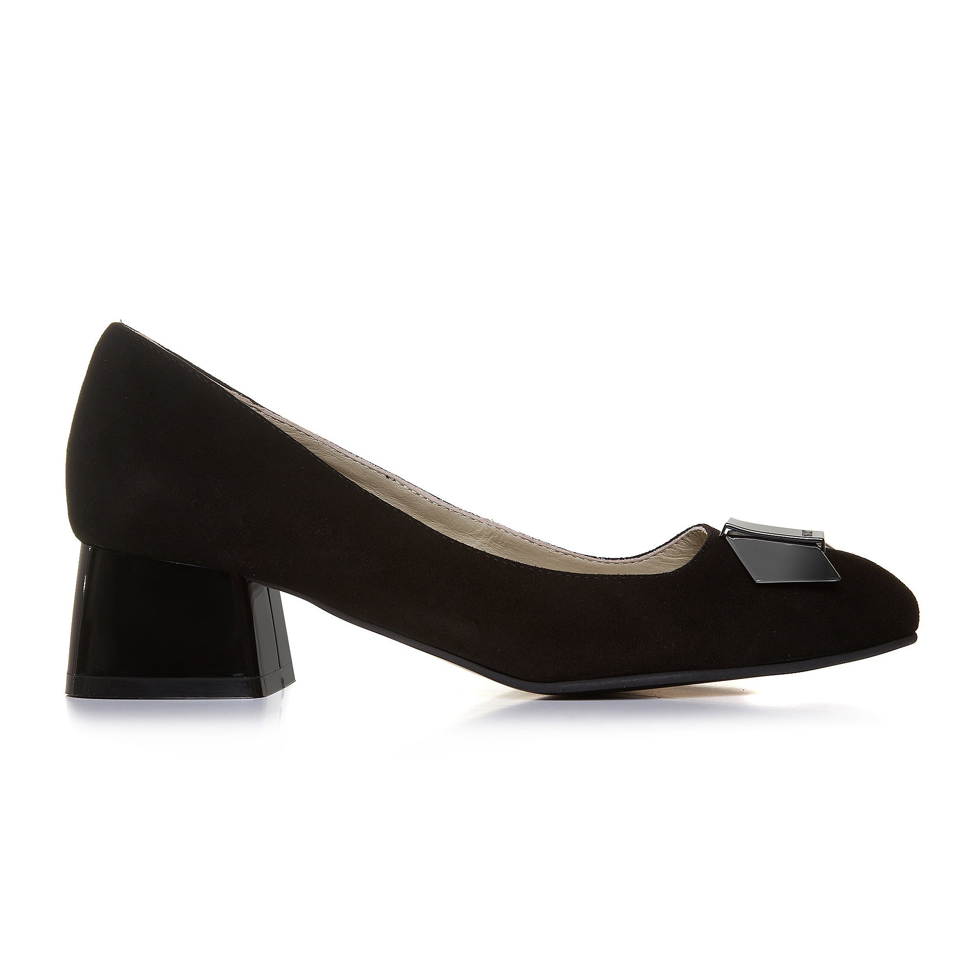 Pantof Piele Negru Toc Mic Accesriu Tip Funda T59 - orice culoare