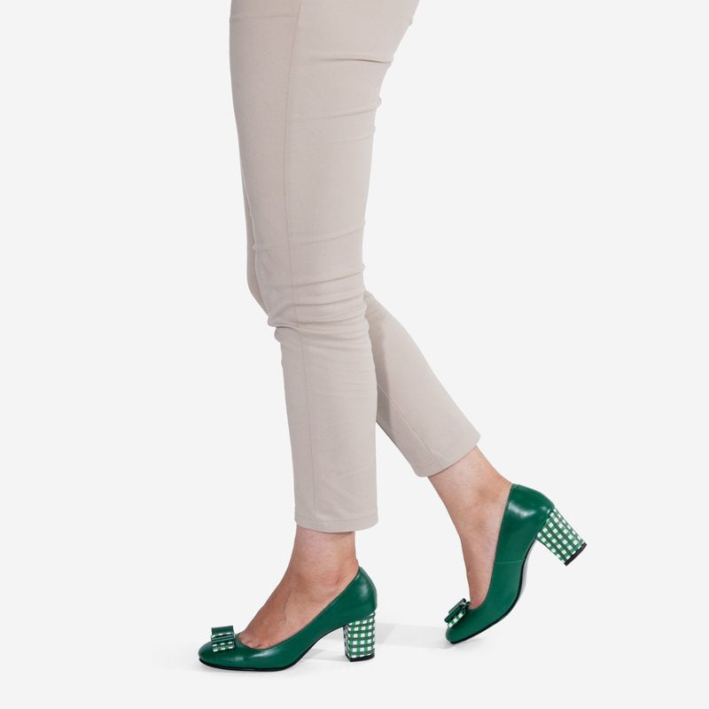 Pantofi Piele Verde Office Fundita D20 - orice culoare