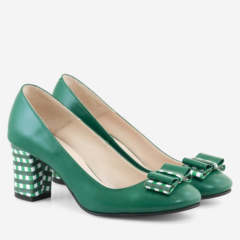 Pantofi Piele Verde Office Fundita D20 - orice culoare