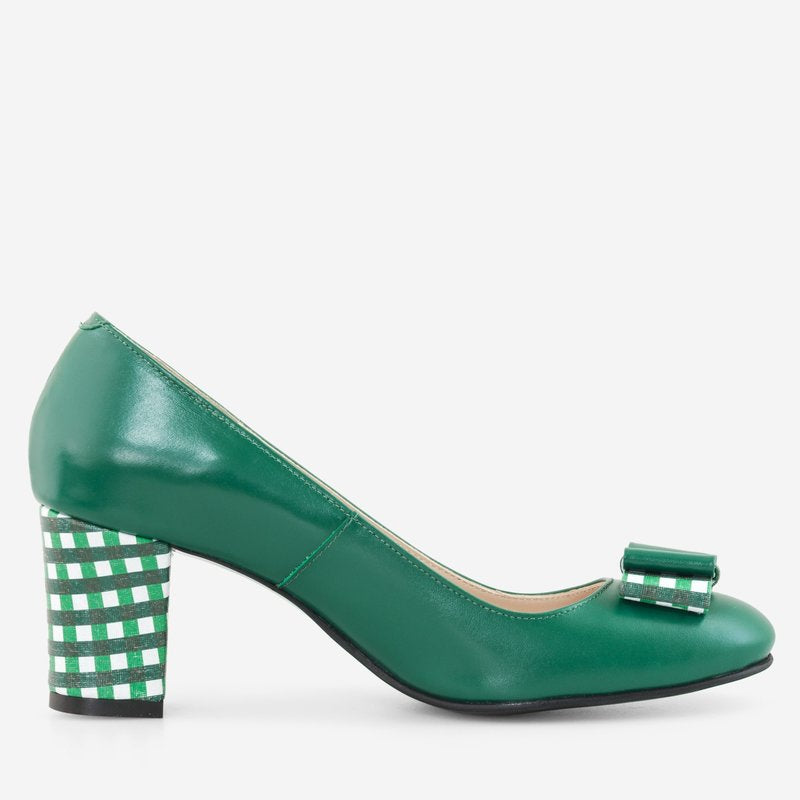 Pantofi Piele Verde Office Fundita D20 - orice culoare