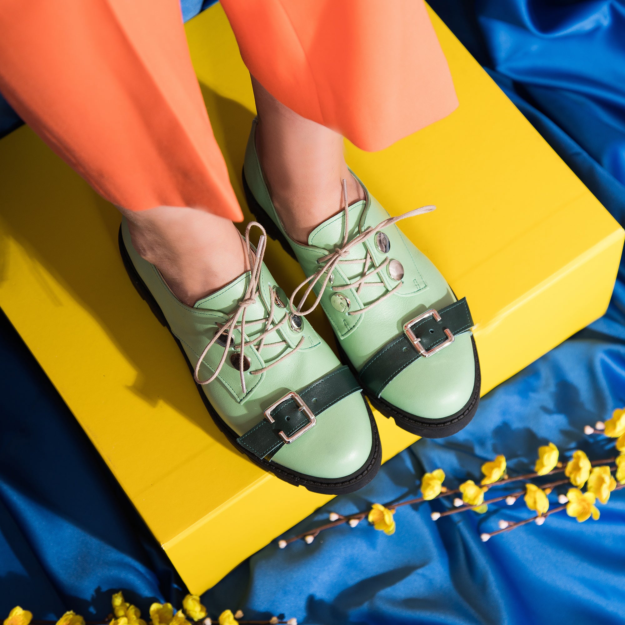 Pantofi Piele Vernil Talpa Joasa  V12  - orice culoare