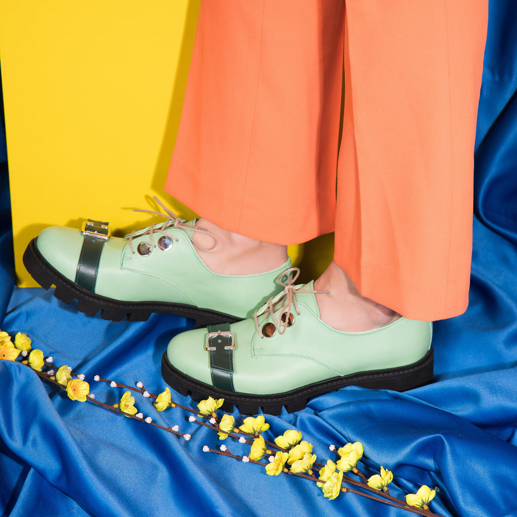 Pantofi Piele Vernil Talpa Joasa  V12  - orice culoare