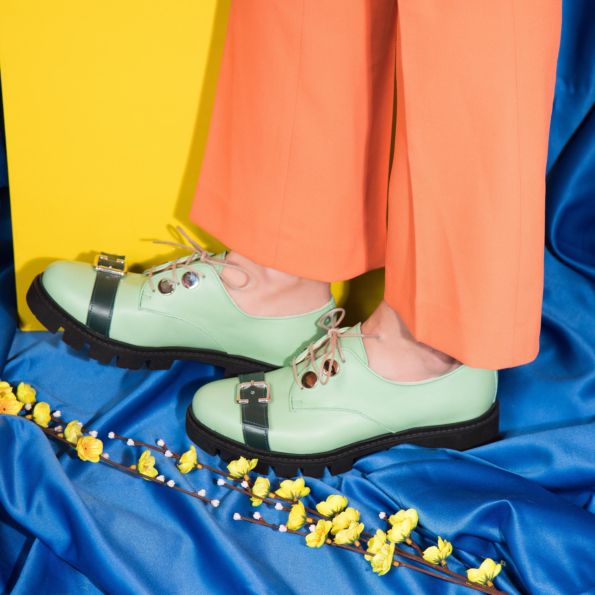 Pantofi Piele Vernil Talpa Joasa  V12  - orice culoare