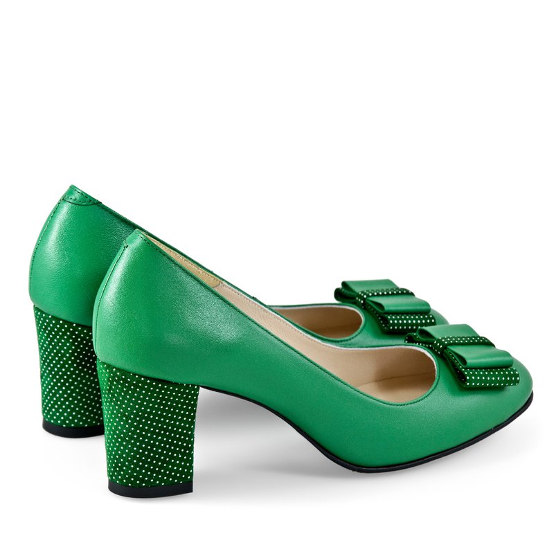 Pantofi Piele Verde Office Fundita D20 - orice culoare