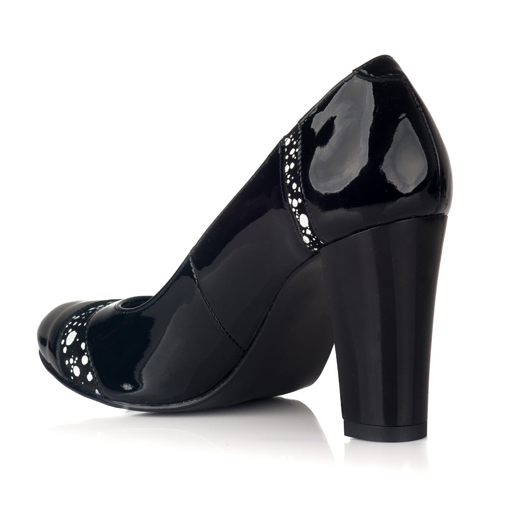 Pantofi Dama Piele Lacuita Negru V40 - orice culoare