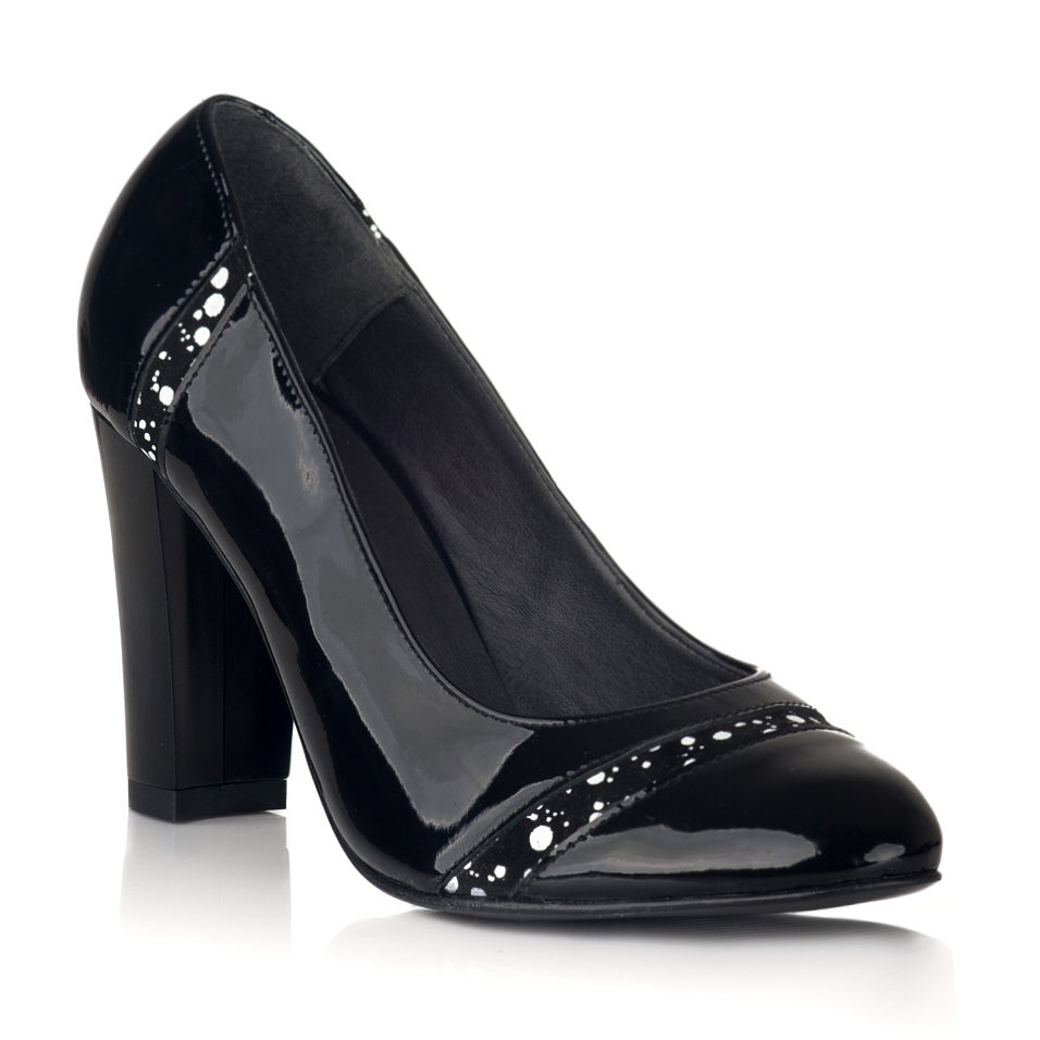 Pantofi Dama Piele Lacuita Negru V40 - orice culoare