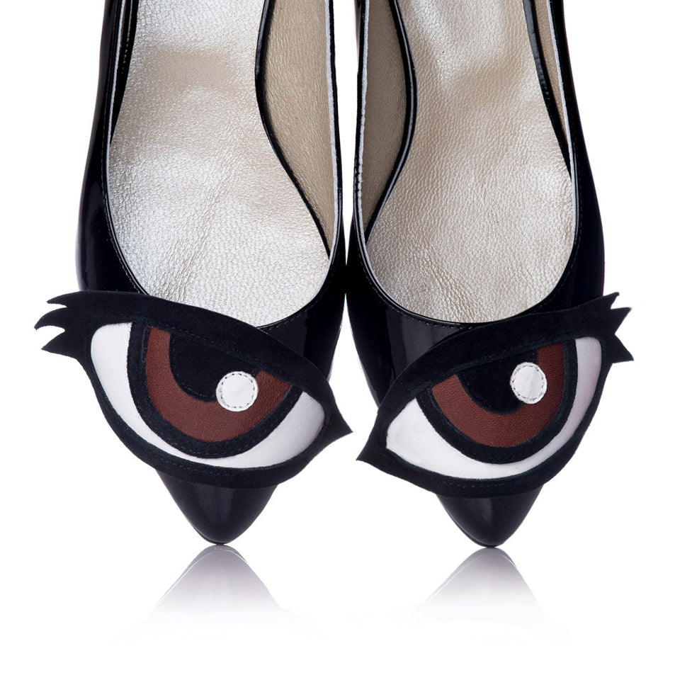 Balerini Piele Lacuita Negru Gato - orice culoare