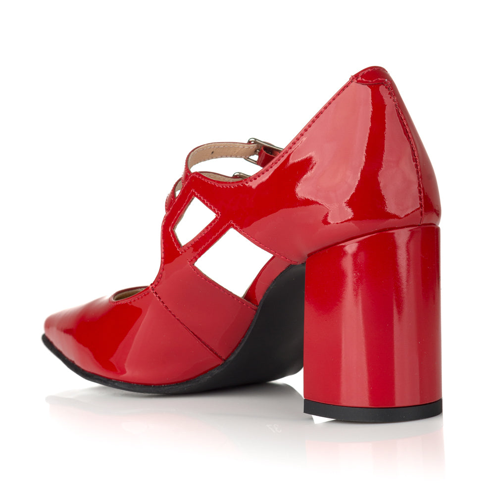 Pantofi Dama Piele Lacuita Rosu Diane C40 - orice culoare