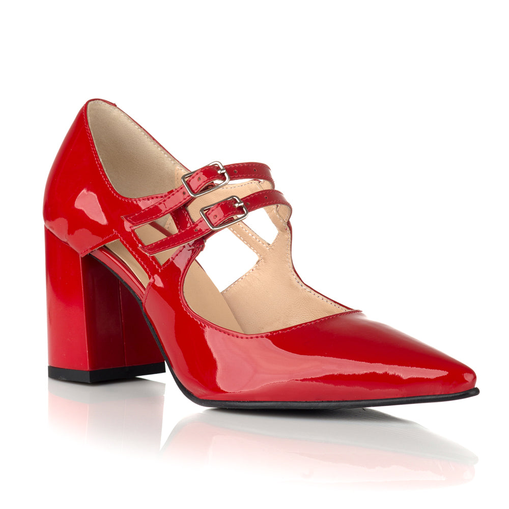 Pantofi Dama Piele Lacuita Rosu Diane C40 - orice culoare