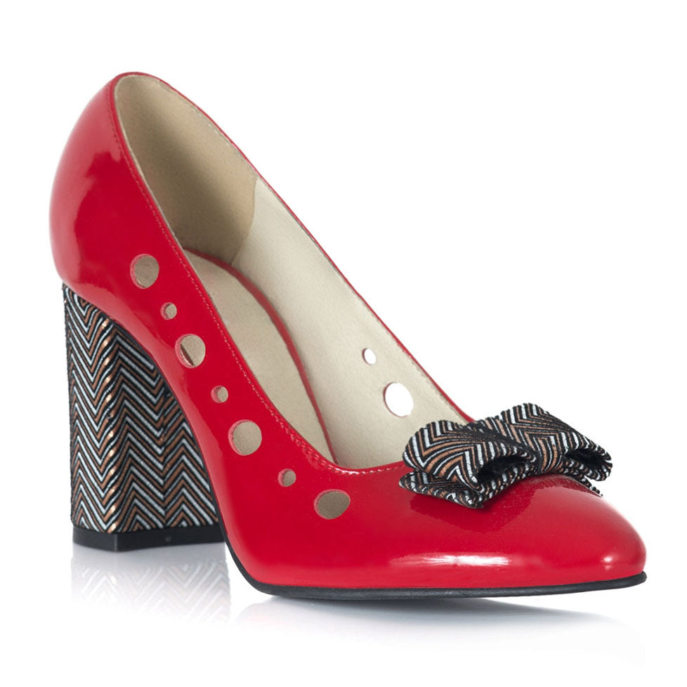 Pantofi Lac Rosu Fundita Milen V52 - orice culoare