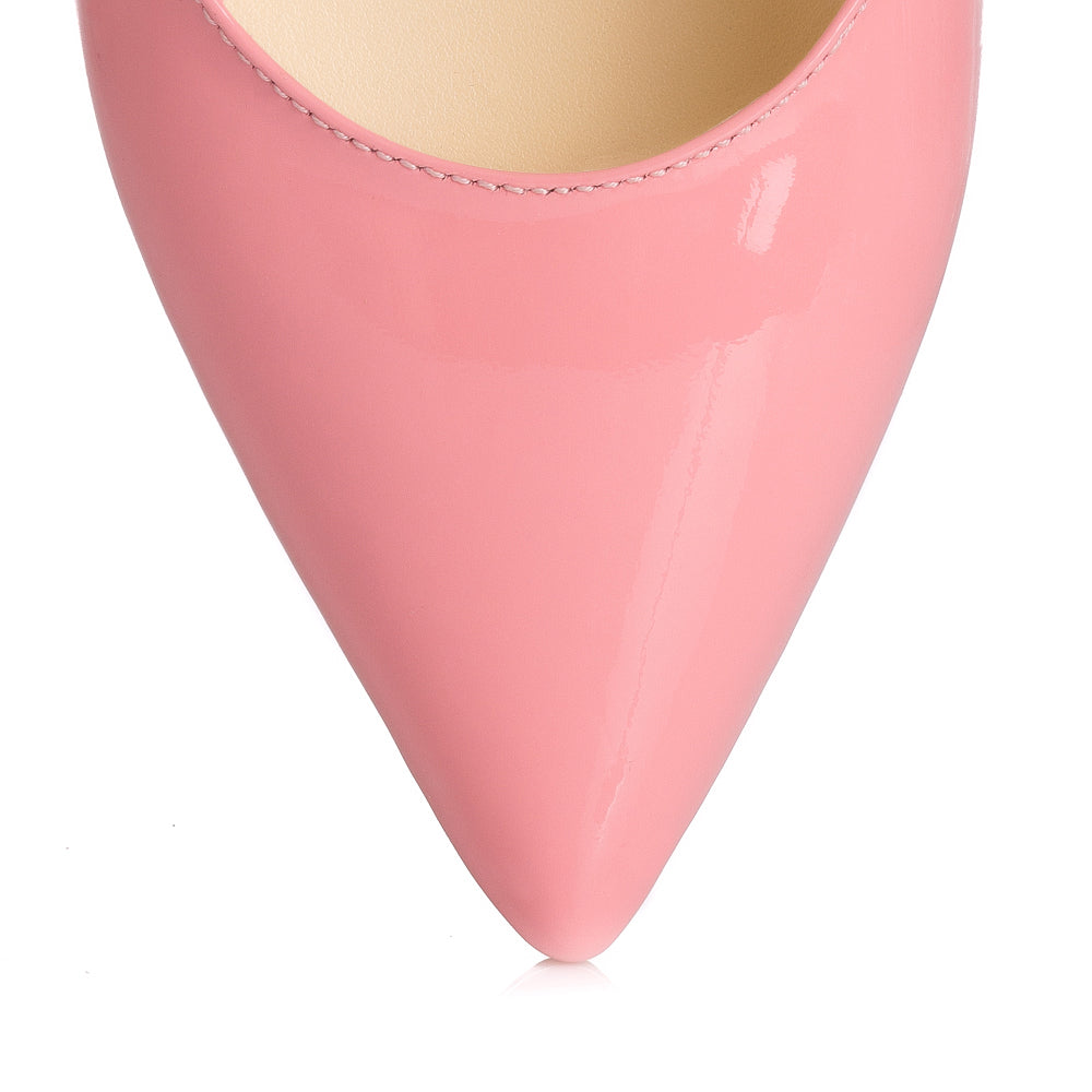 Pantofi Piele Lacuita  Roz Pal L38 - orice culoare