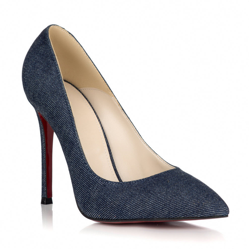 Pantofi Stileto Material Denim L18 - orice culoare