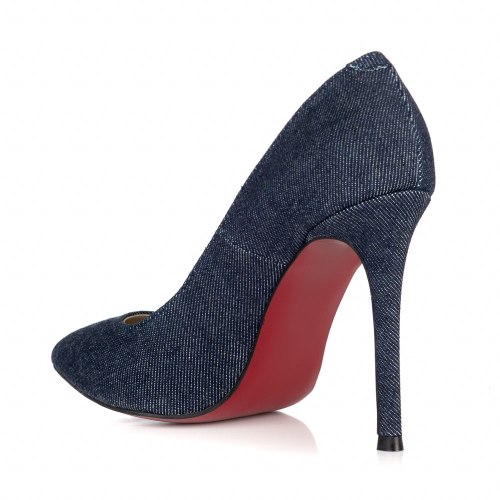 Pantofi Stileto Material Denim L18 - orice culoare