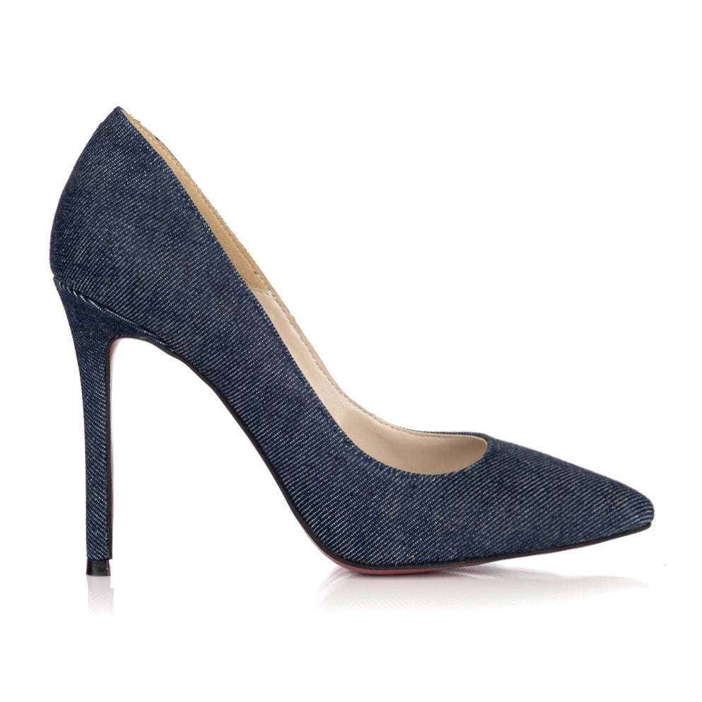 Pantofi Stileto Material Denim L18 - orice culoare