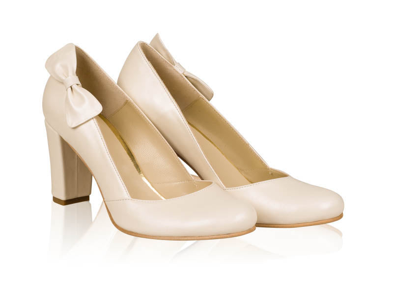 Pantofi mireasa N7 cu fundita - orice culoare