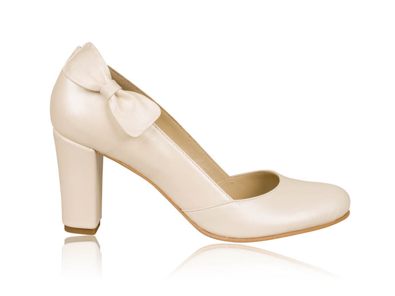 Pantofi mireasa N7 cu fundita - orice culoare