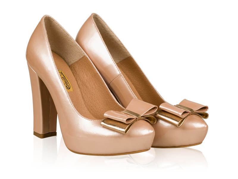 Pantofi mireasa N4 cu fundita - orice culoare