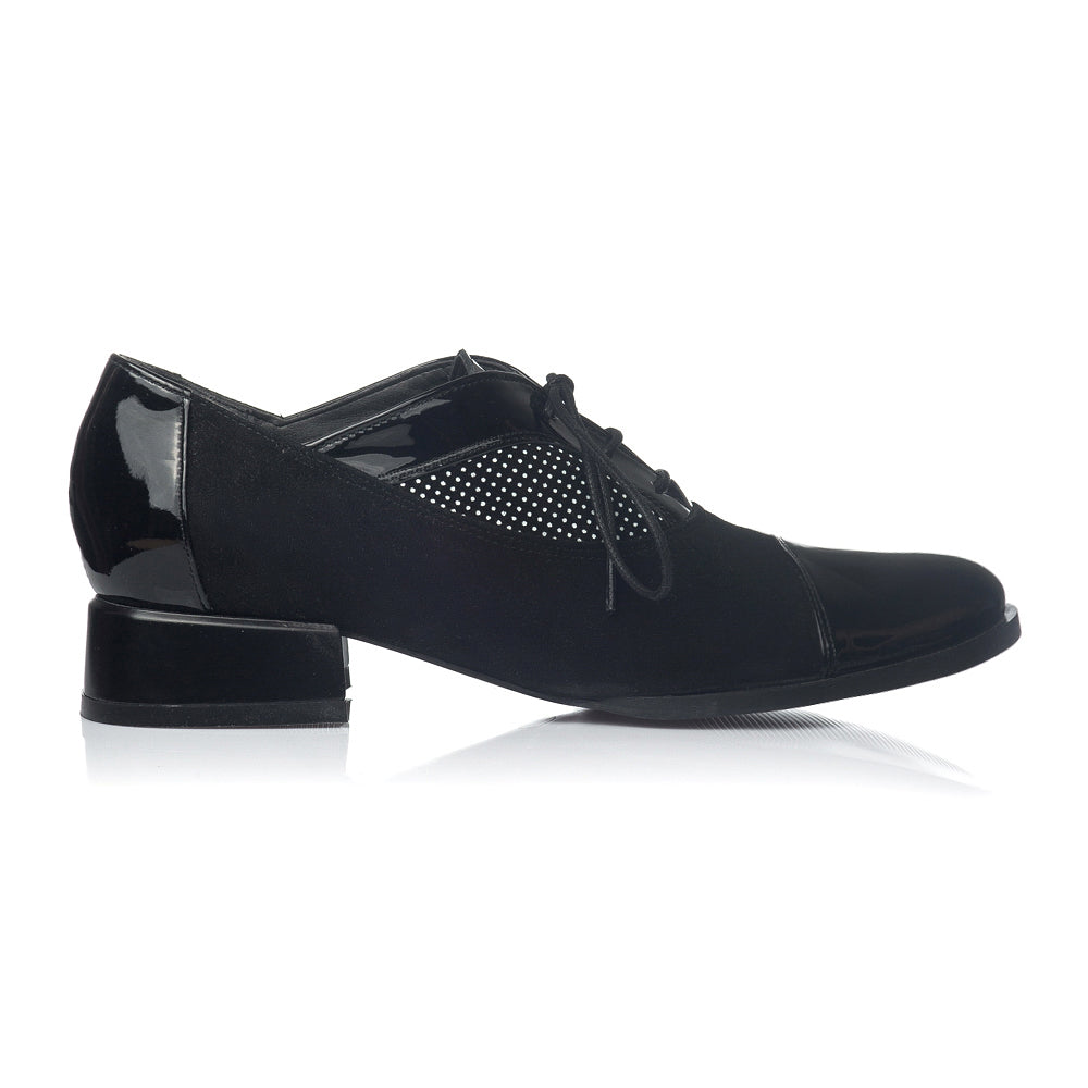 Pantofi Oxford Office piele buline negru V19 - orice culoare